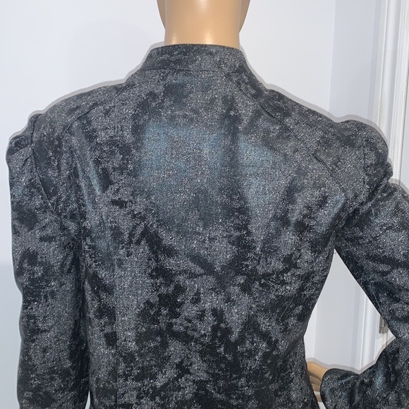 Joseph Ribkoff faux leather Gray Black two pieces Suit Blazer and skirt size 10 - Picture 13 of 16